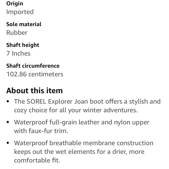 SOREL Snow Boots size 7 - Picture 10 of 10